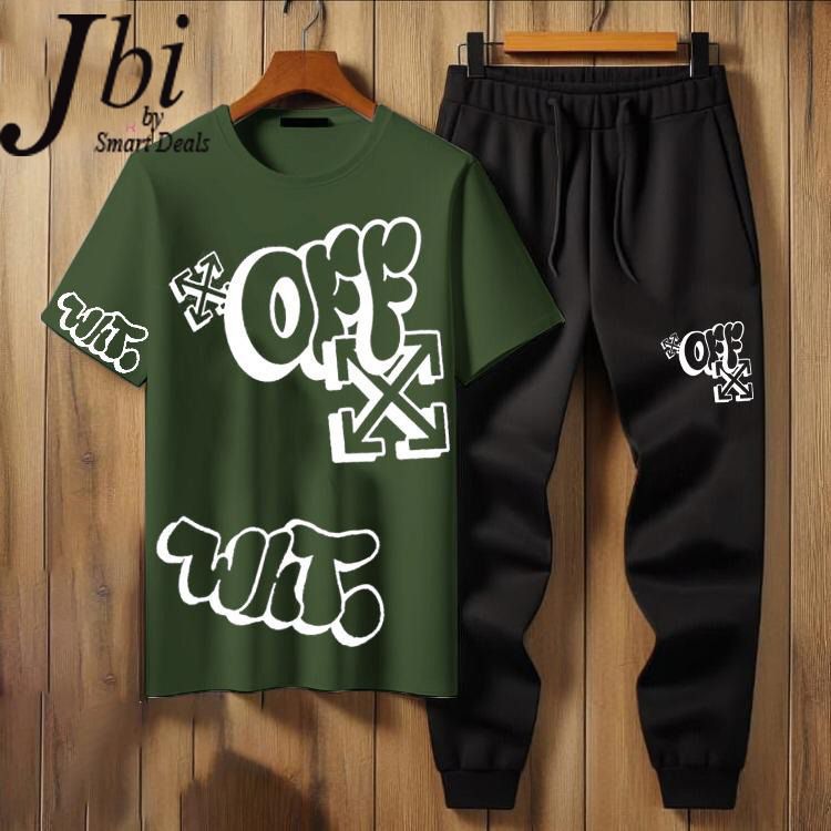 Printed Sylish Graphics Printed Track Suit Half Sleeves