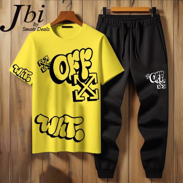 Printed Sylish Graphics Printed Track Suit Half Sleeves