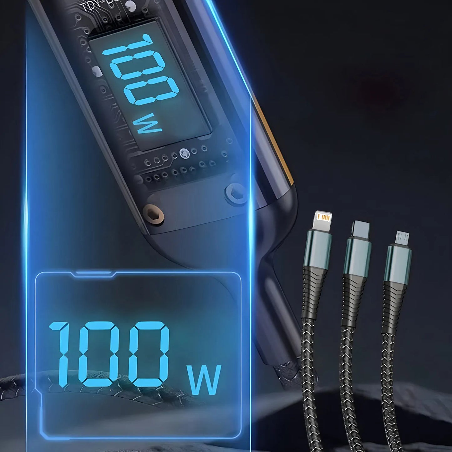 100W Fast Charging Cable Multi Charger Cable