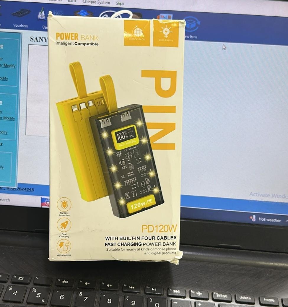 20000 MAH 66W FAST CHARGING TRANSPARENT POWER BANK
