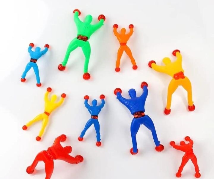 Pack of 20 sticky spiderman climbing wall toy