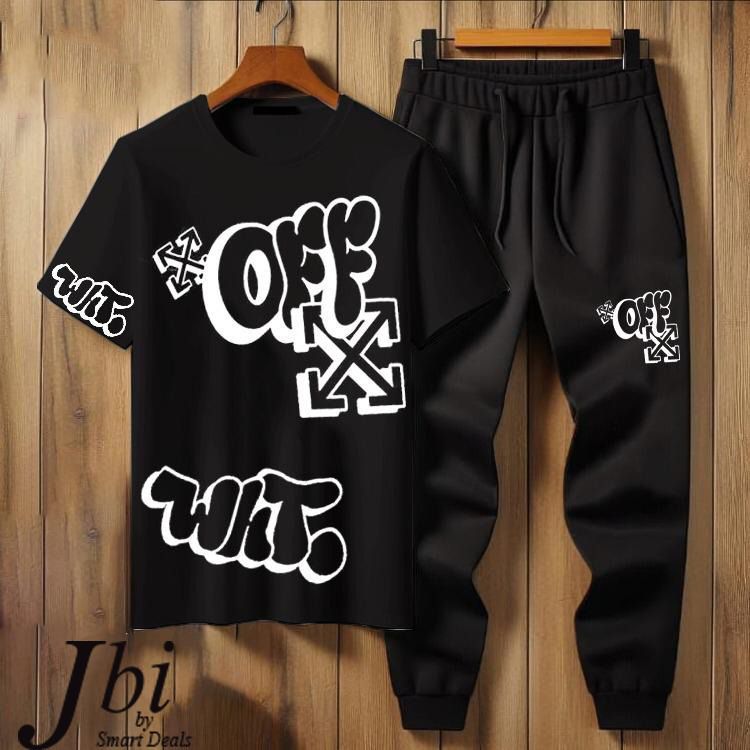 Printed Sylish Graphics Printed Track Suit Half Sleeves