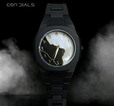 New Arabic Men’s Aura Watch Black Modern Creative Design