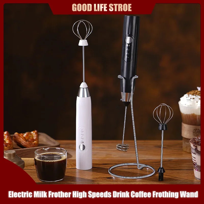 2 in 1 USB Rechargeable Electric Egg And Coffee Beater