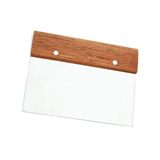 Stainless Steel Bench Scraper with Wooden Handle