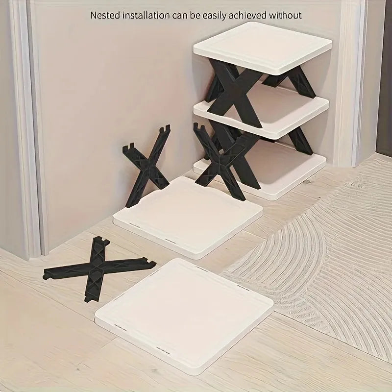 COMFORT ZOON Space-Saving Folding Shoe Rack