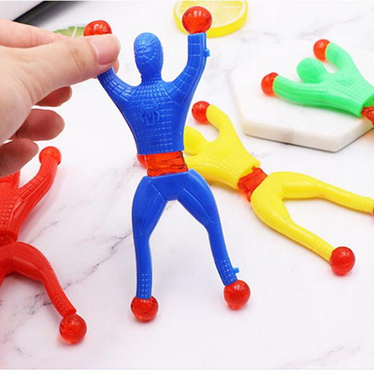 Pack of 20 sticky spiderman climbing wall toy