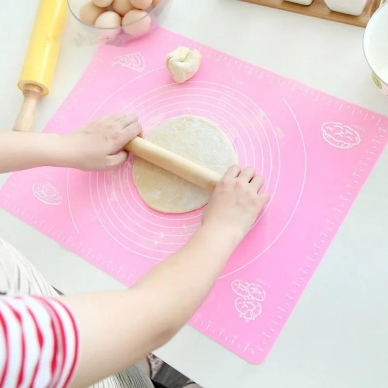 Silicon Rolling Dough Mat Non Slip Non Stick Reuseable Baking Mat