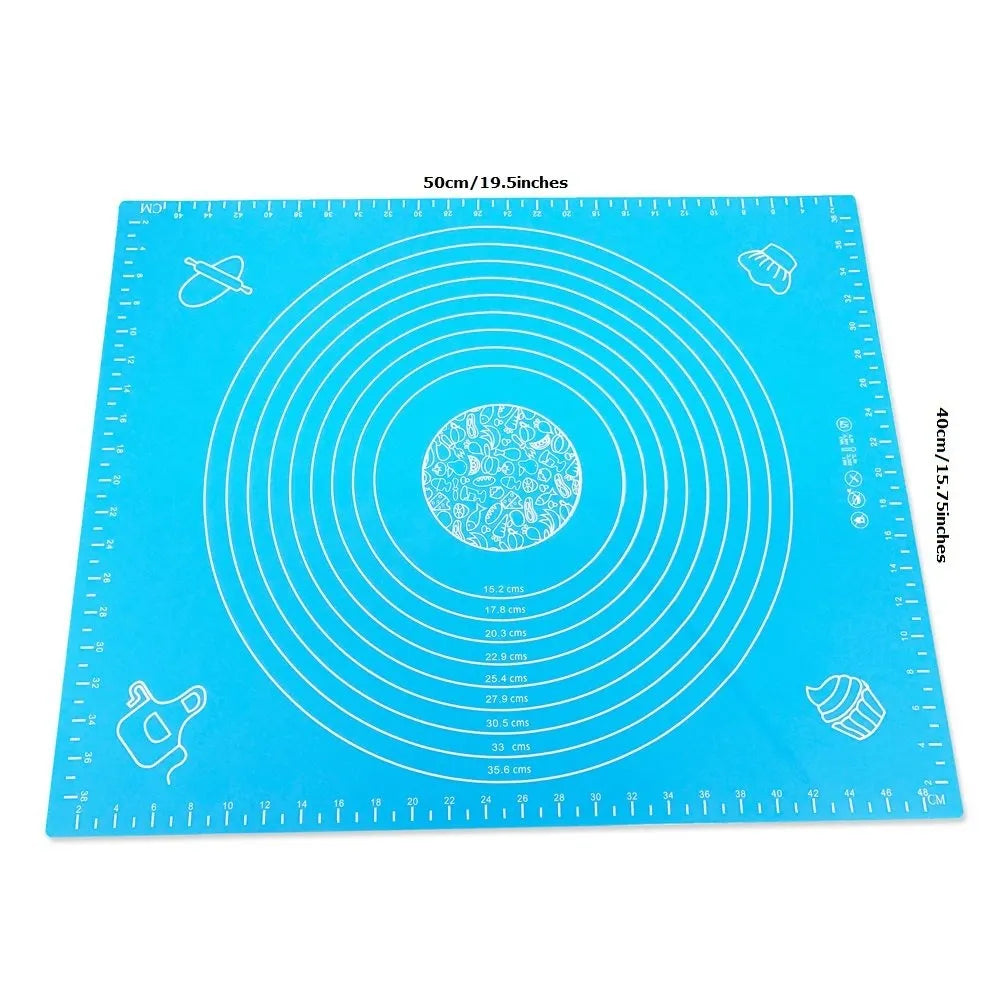 Silicon Rolling Dough Mat Non Slip Non Stick Reuseable Baking Mat
