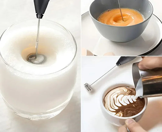 2 in 1 USB Rechargeable Electric Egg And Coffee Beater