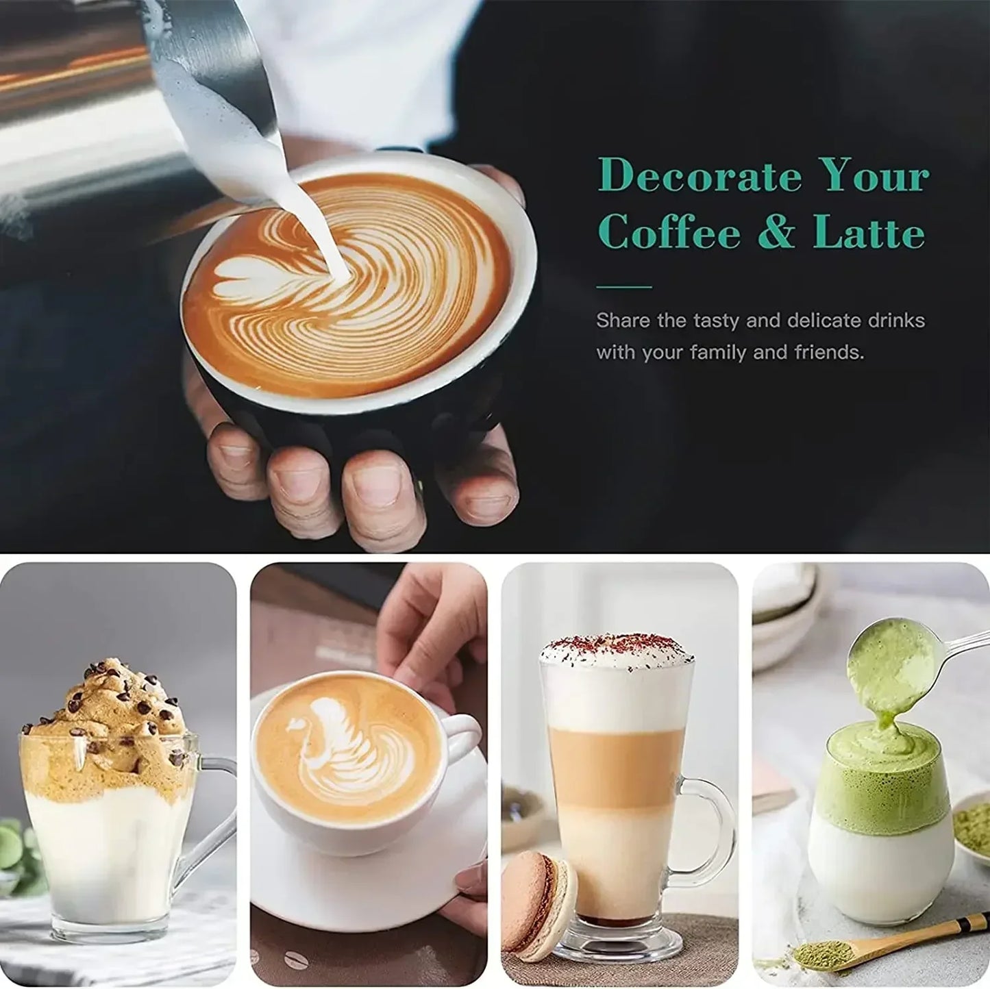 2 in 1 USB Rechargeable Electric Egg And Coffee Beater