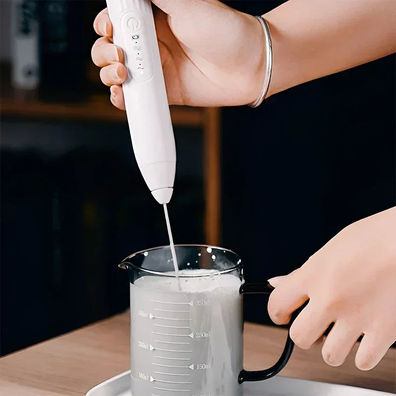 2 in 1 USB Rechargeable Electric Egg And Coffee Beater